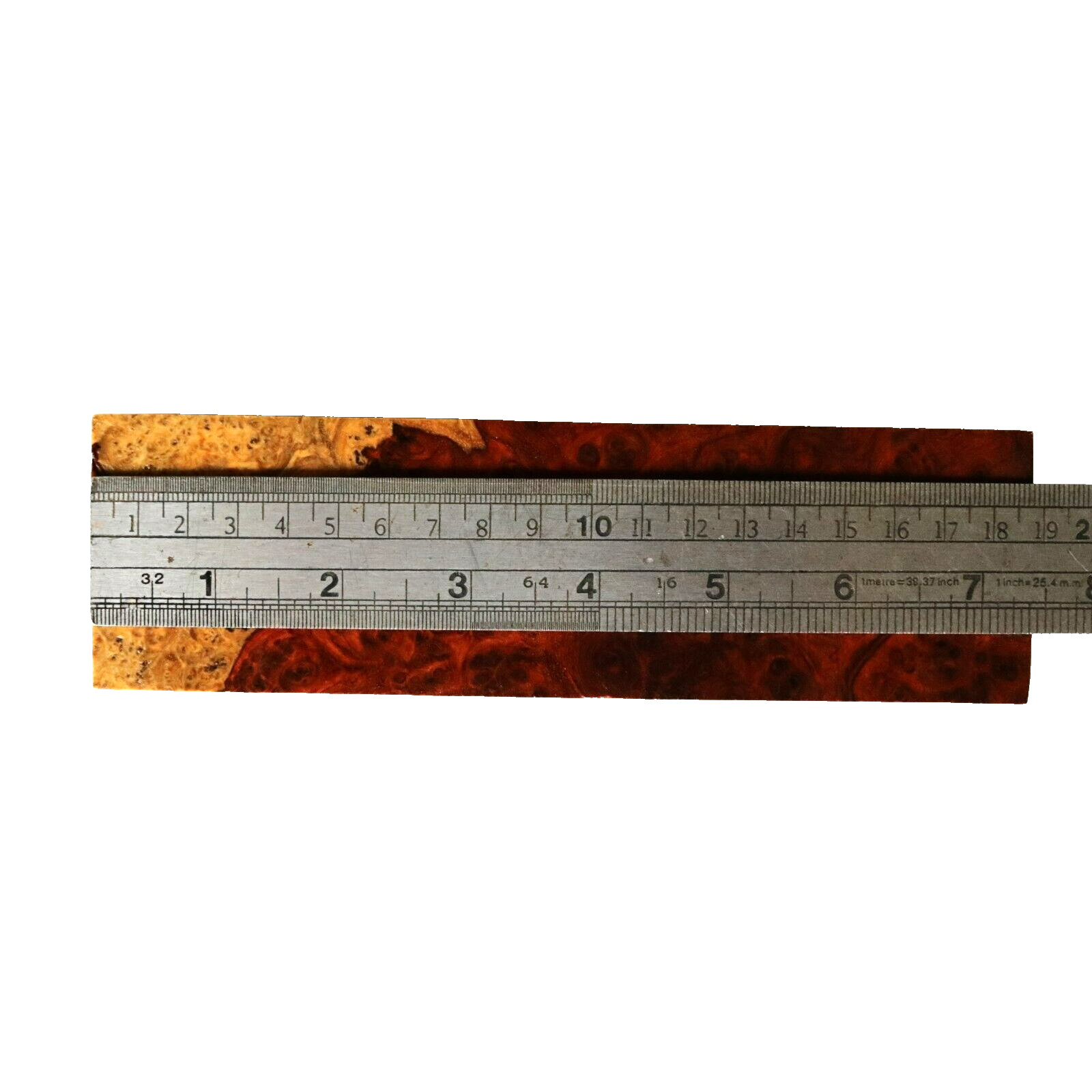 Amboyna Burl, Knife handle, Gun grips, Turning Blank DIY 2"X 7 3/8"X 1 3/8" #284 Amboyna Burl, Knife handle, Gun grips, Turning Blank DIY 2"X 7 3/8"X 1 3/8" #284