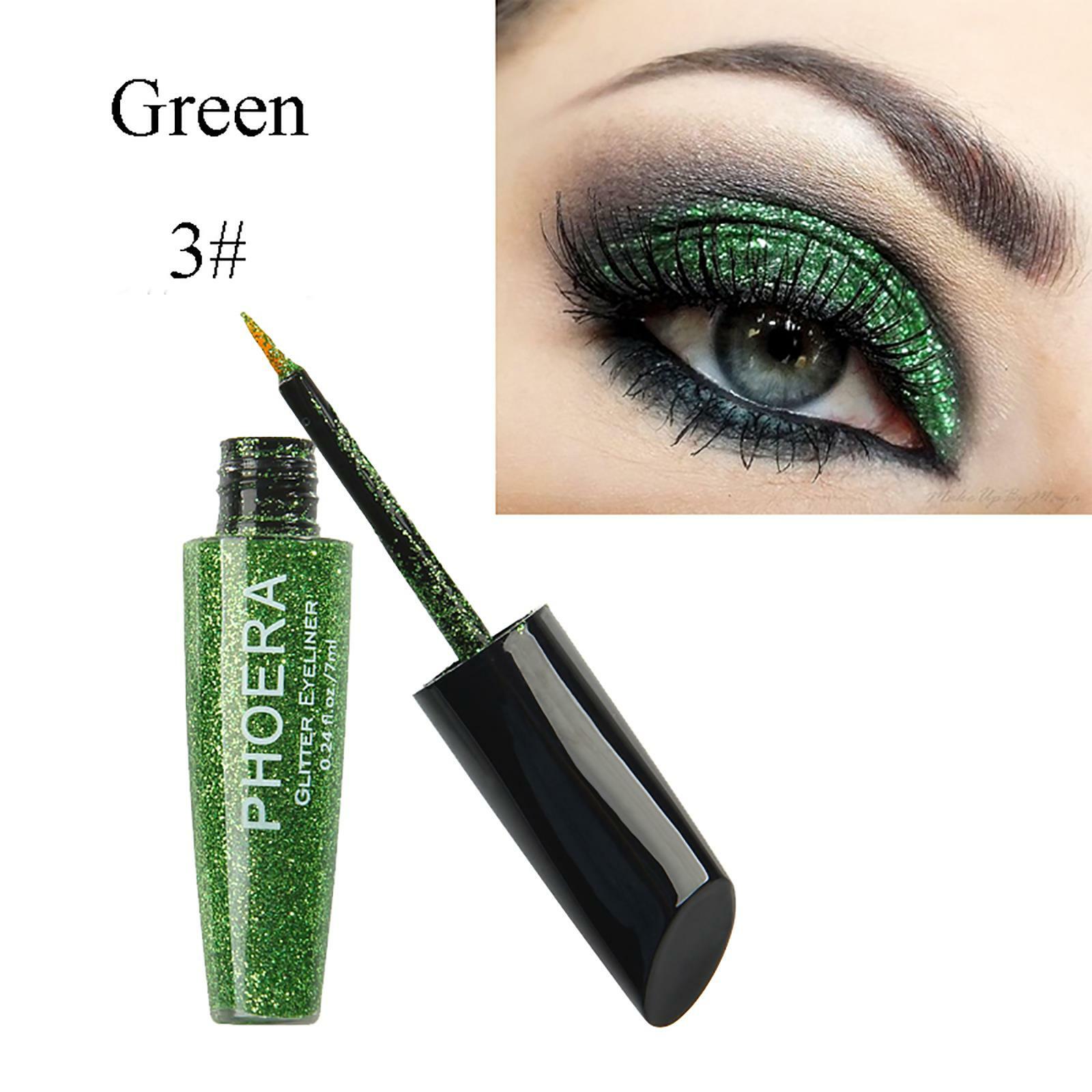 Phoera Glitter Eyeliner Long Lasting Liquid Sparkly Makeup Eye Shadow