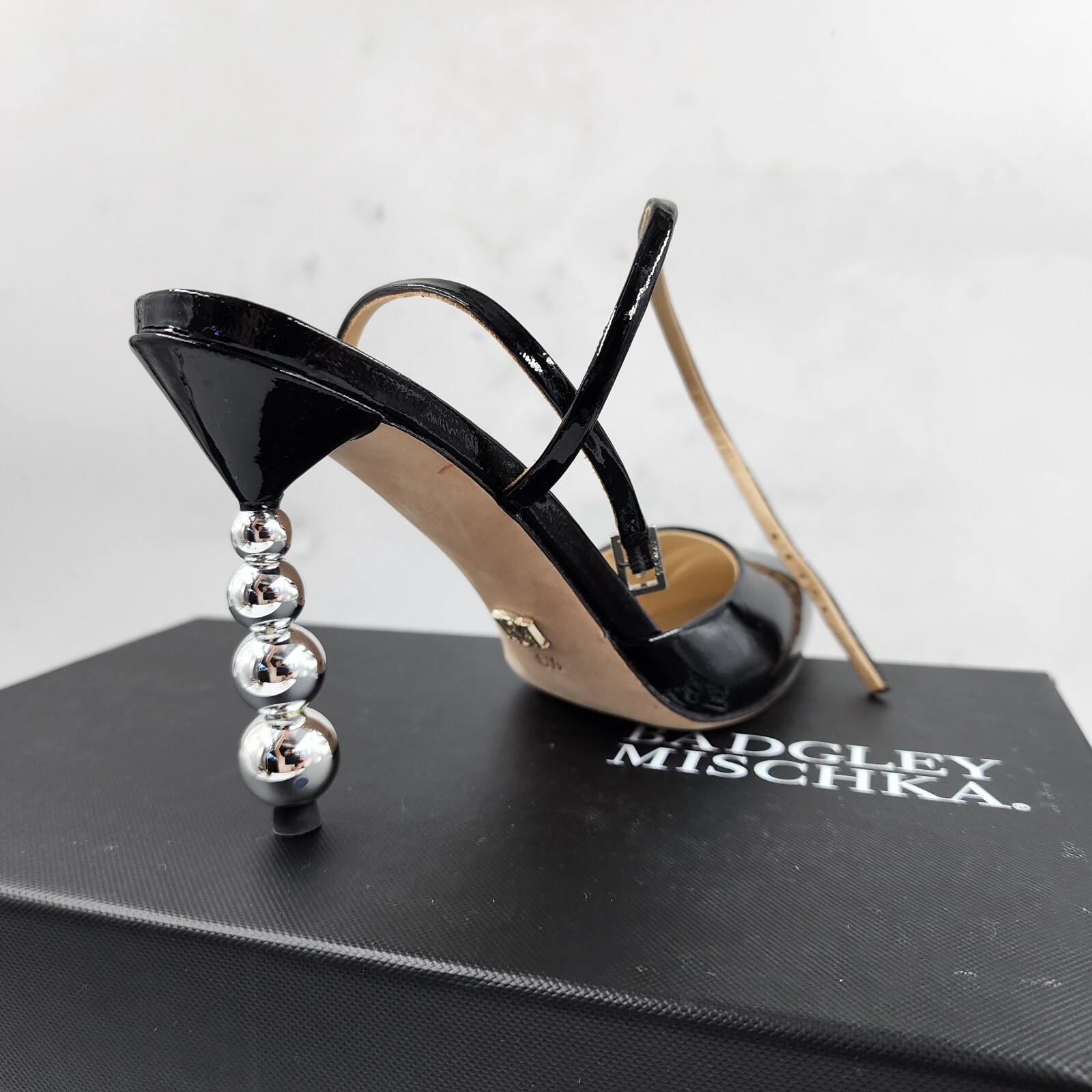 Badgley Mischka Indie II Embellished High Heel Pumps Women's 6.5 Black Pointed~ - Picture 14 of 18