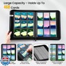 9 Pocket Trading Card Binder with 500 Card Sleeves, 26 Side-Loading Pages Hold 468 Trading Cards, Black PU Cover Zip Card Collection Binder with Side Label, MTG, TCG, Game Cards, Sport Cards Organizer