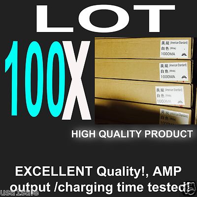 Lot 100 X USB Wall Charger AC Power Adapter Excellent For iPhone 4 5 6 7 8 + US