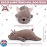 Auspicious beginning 19'' Large French Bulldog Plush Stuffed Animal- French Bulldog Dog Plush Pillow Plushies, Big Sleeping Body Pillow Dog Plushie Toy, Christams Birthday Gifts for Kids Girls Boys