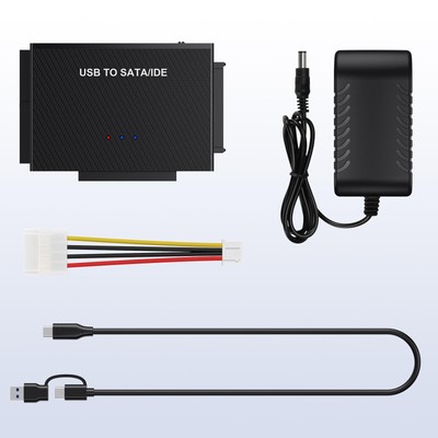 USB C to SATA IDE Adapter External Hard Drive Connector Converter for Univers...
