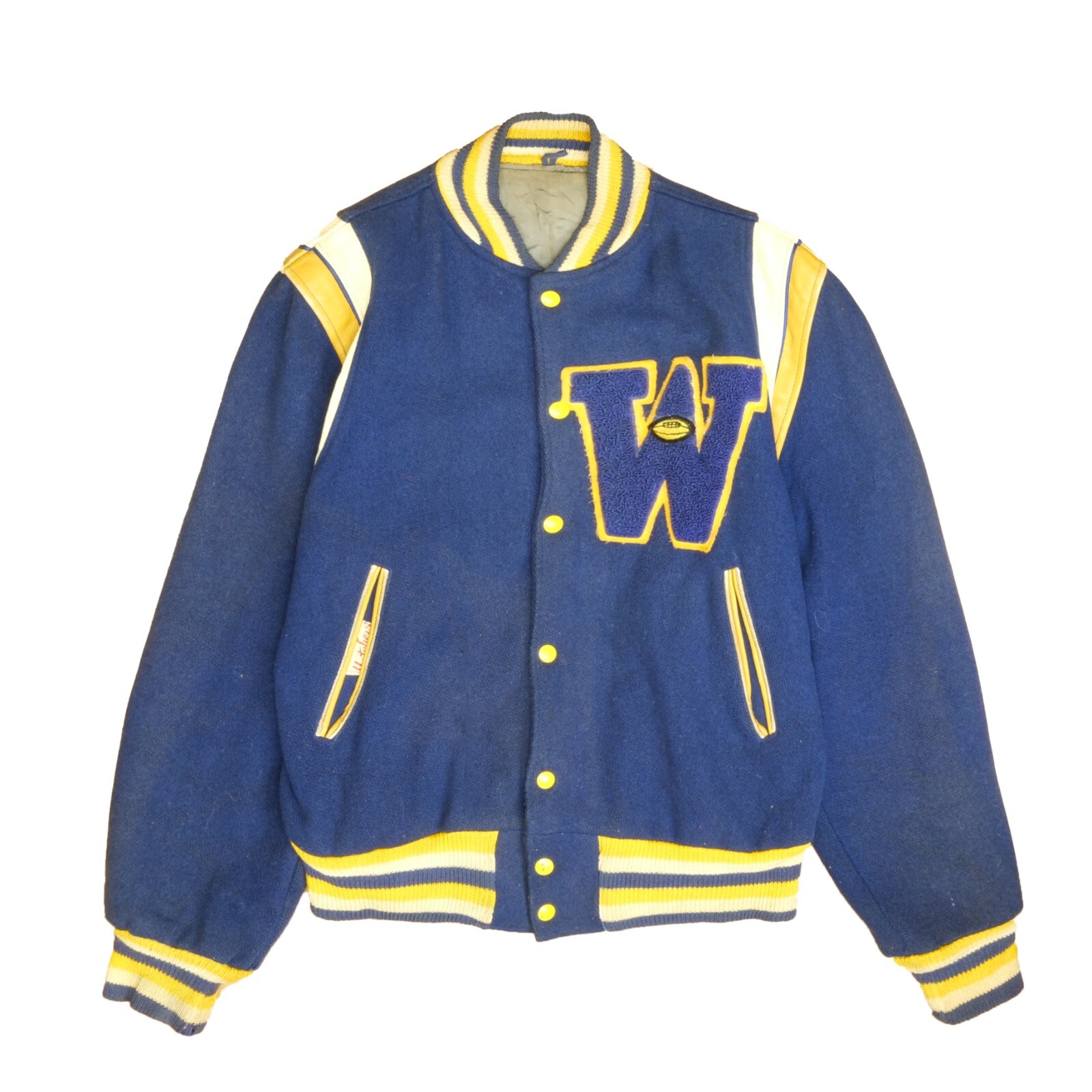 Vintage Hatchers Football Leather Wool Letterman Varsity Vintage Hatchers Football Leather Wool Letterman Varsity