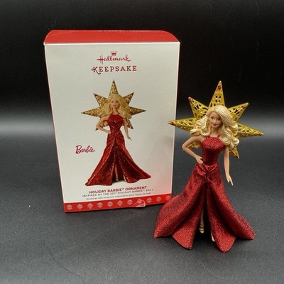 2017 Hallmark Keepsake Holiday Christmas Barbie #3 In Series Ornament