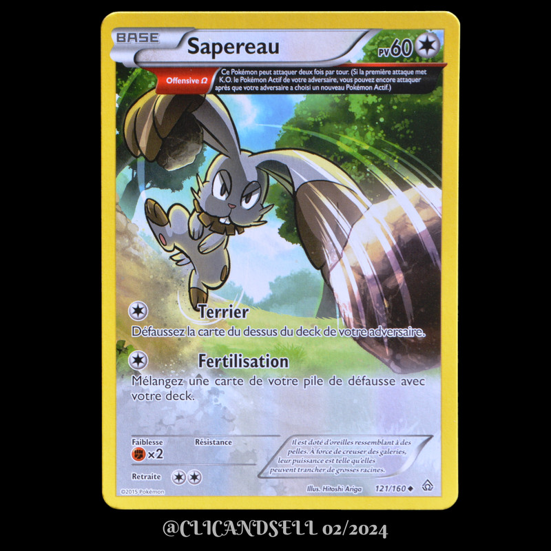 Carte PokÃ©Mon 121/160 Sapereau SÃ©Rie Xy05 - Primo Choc
