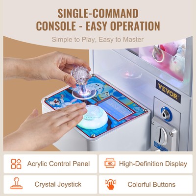 VEVOR Claw Crane Machine Mini Candy Prize Grabber Catcher Arcade Game Toys