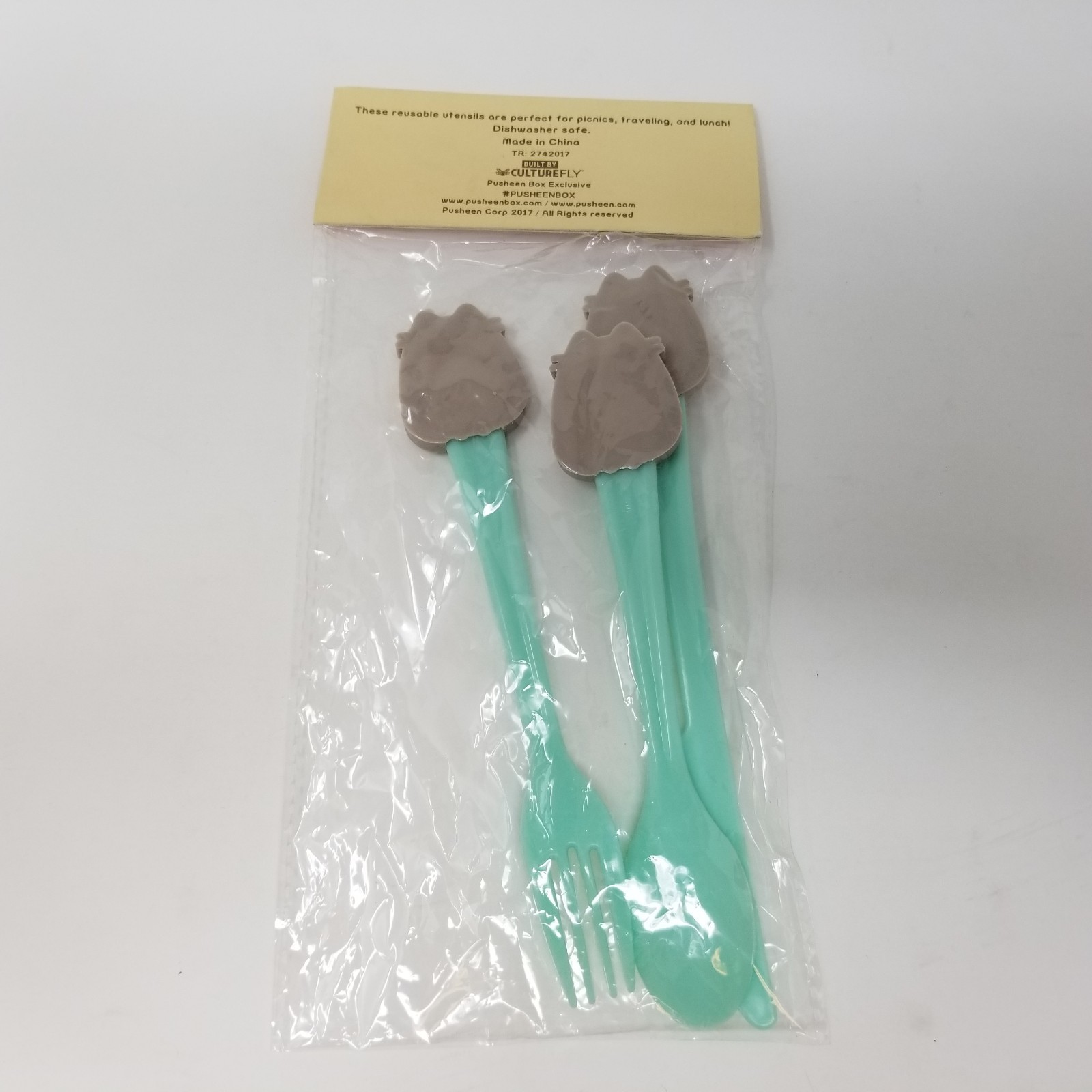Pusheen Box Exclusive Spring 2017 Utensils Reusable Fork Spoon Knife