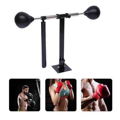 New Boxing Speed Reflex Rotating Sparring Bar Punching Pad Ball Wall Mount