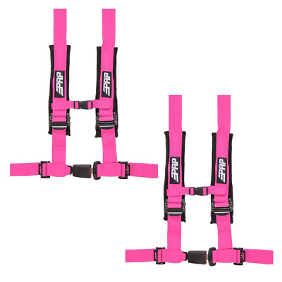 PRP 4.2 Pink 4-Point Adjustable 2'' Belt Harness Pair With Auto Style Latch