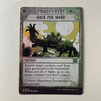 Magic the Gathering Outlaws of Thunder Junction #36 Back For More Breaking News Foil