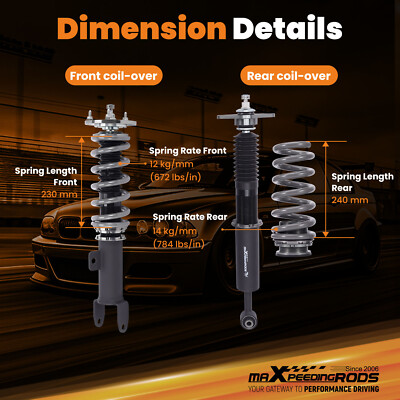 MaXpeedingrods T7 Coilover 24 Step Lowering Kit for Dodge Challenger RWD 11-21
