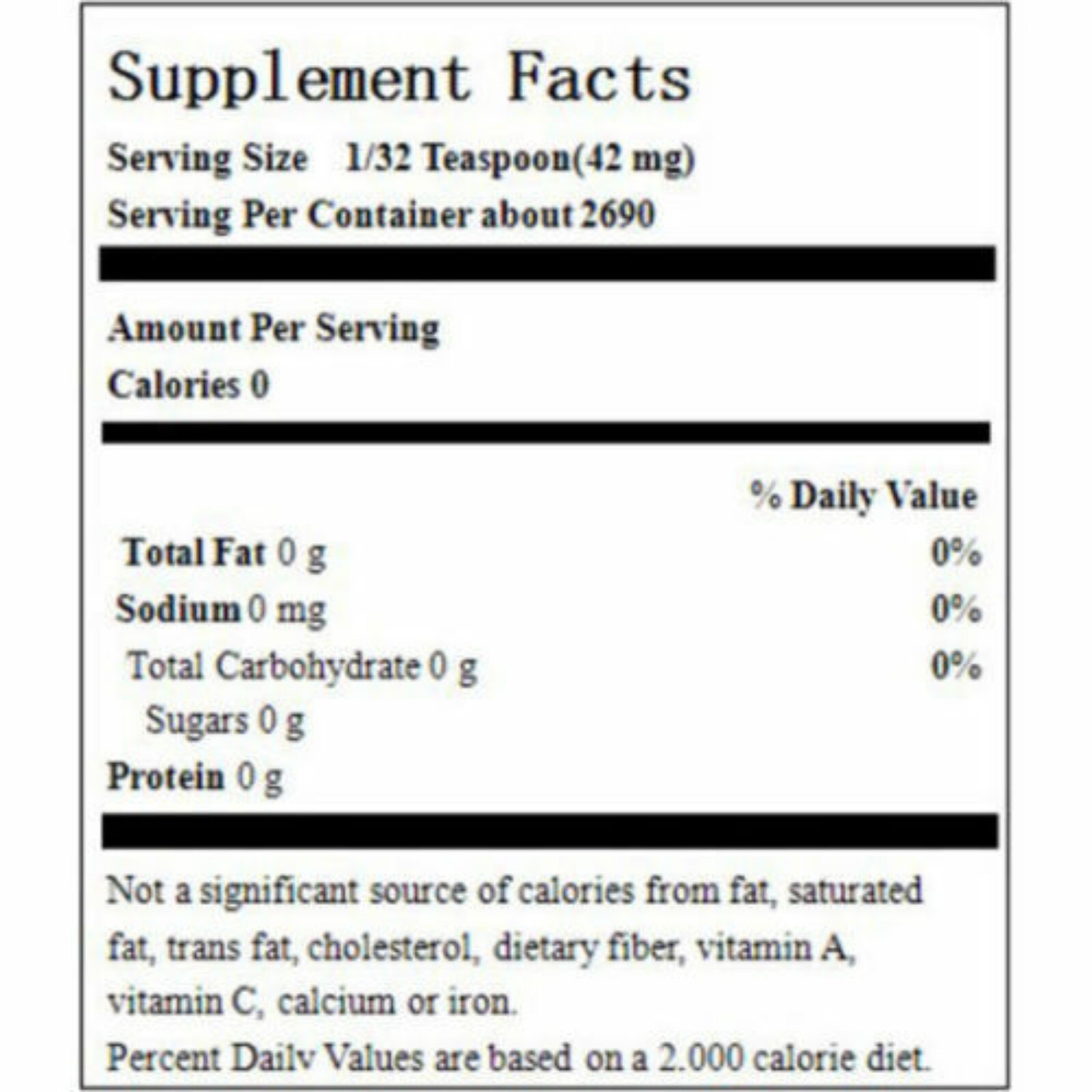 4oz CCnature Premium Stevia Powder Extract Leaf Sweetener 0 Cal Sugar Substitute