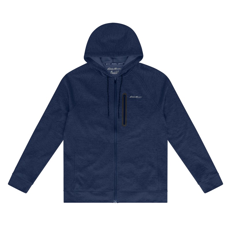 Eddie Bauer Men&rsquo;s Performance Full Zip Hoodie Jacket Gray/Blue/Black S - 3XL