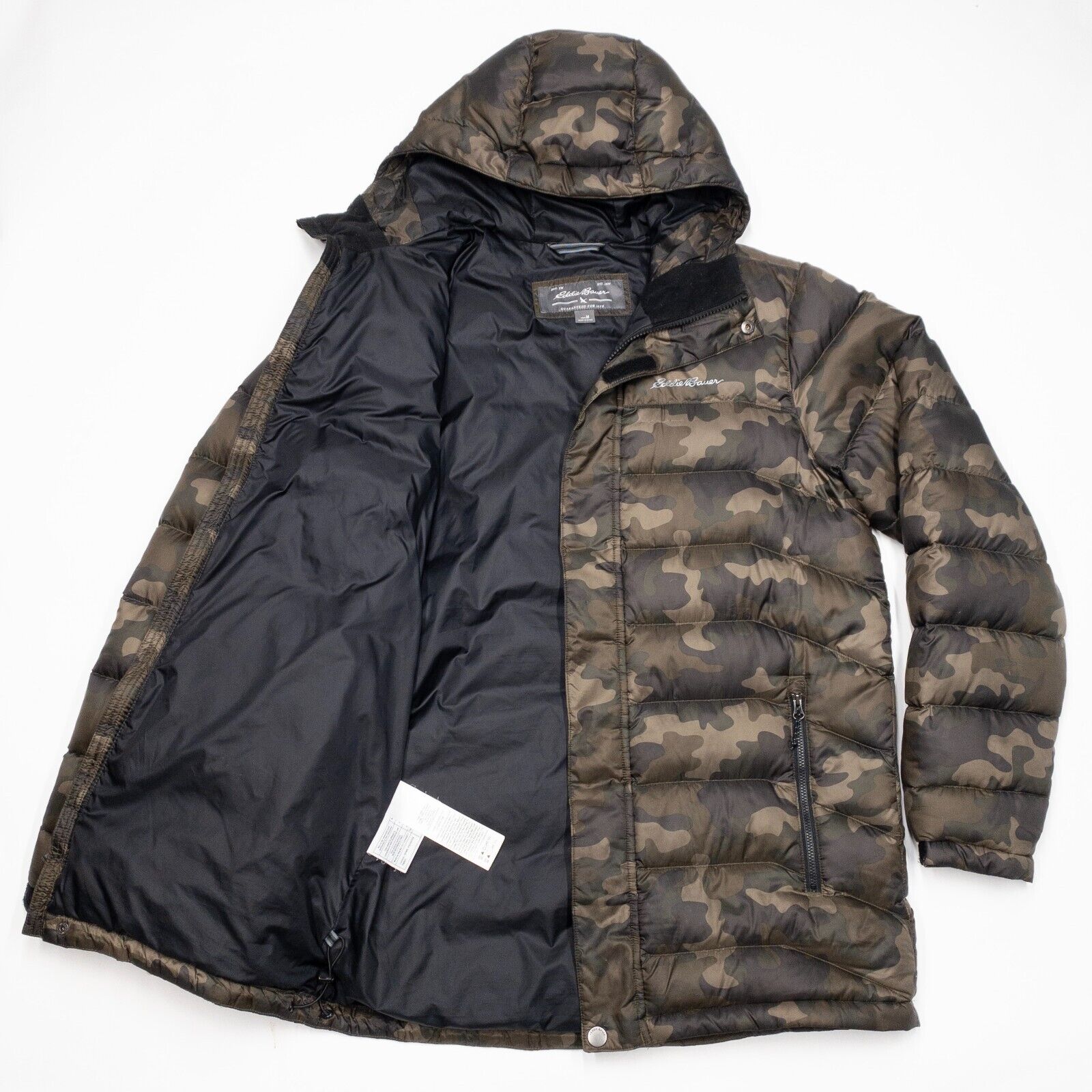 Eddie Bauer Goose Down Camo Jacket Men's Medium Puffer Eddie Bauer Goose Down Camo Jacket Men's Medium Puffer