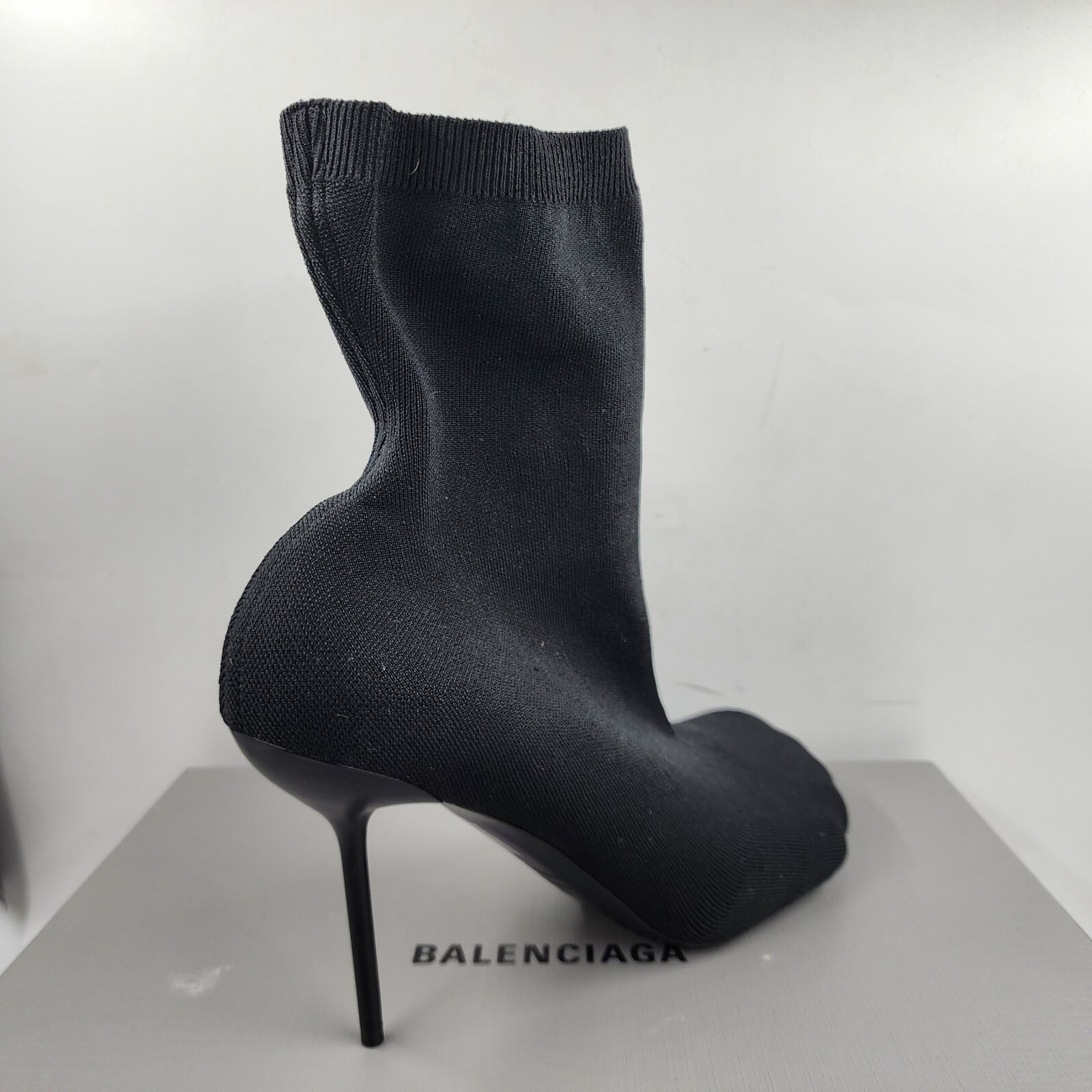 Balenciaga Anatomic High Heel Sock Booties Women's 41/11US Black Solid Pull On - Picture 15 of 21