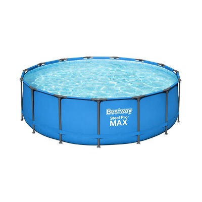 Bestway Steel Pro 15' x 48'' Round Above Ground Outdoor Backyard Swimming Pool