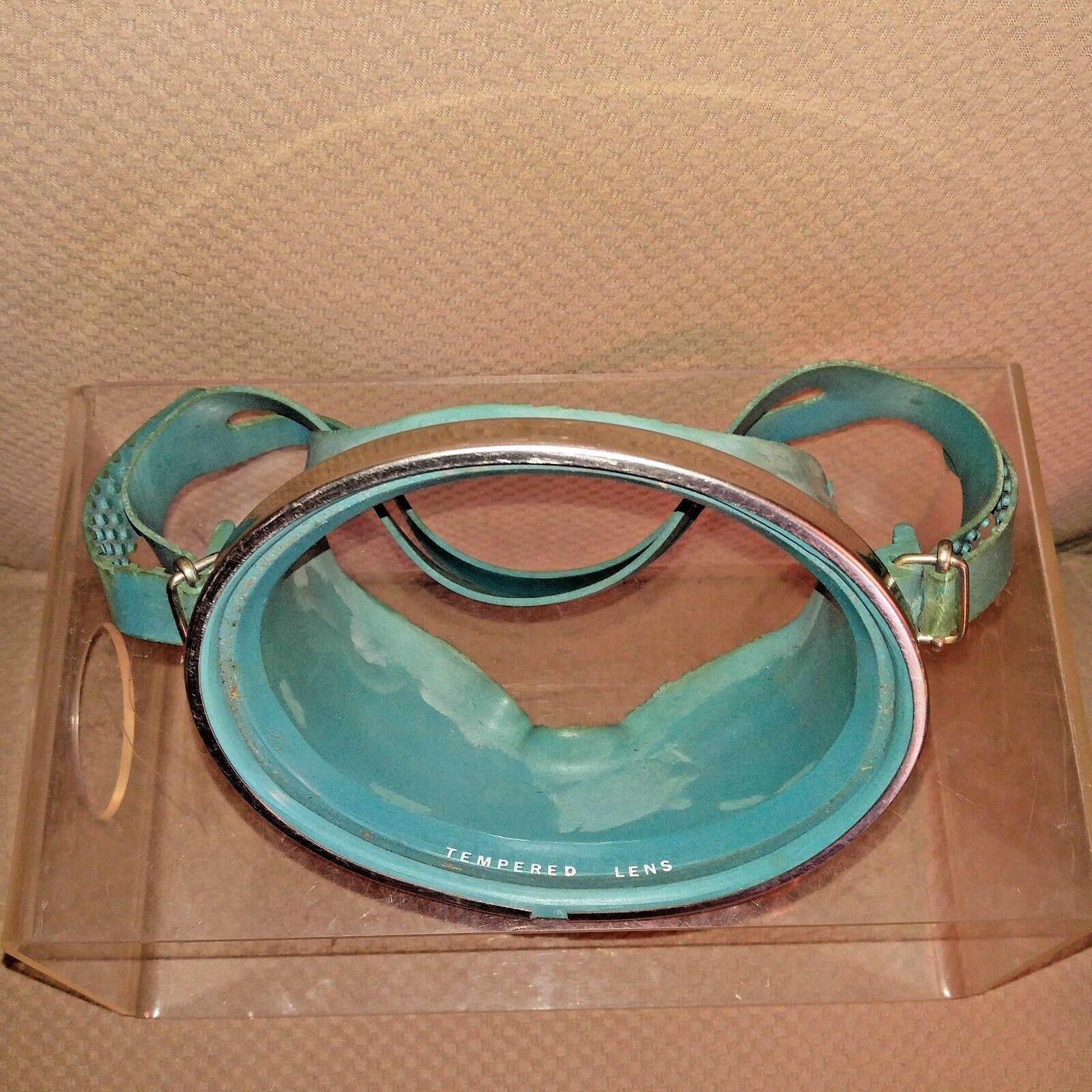 Vintage Scuba Snorkeling Mask Tempered Glass Made in France Marseille