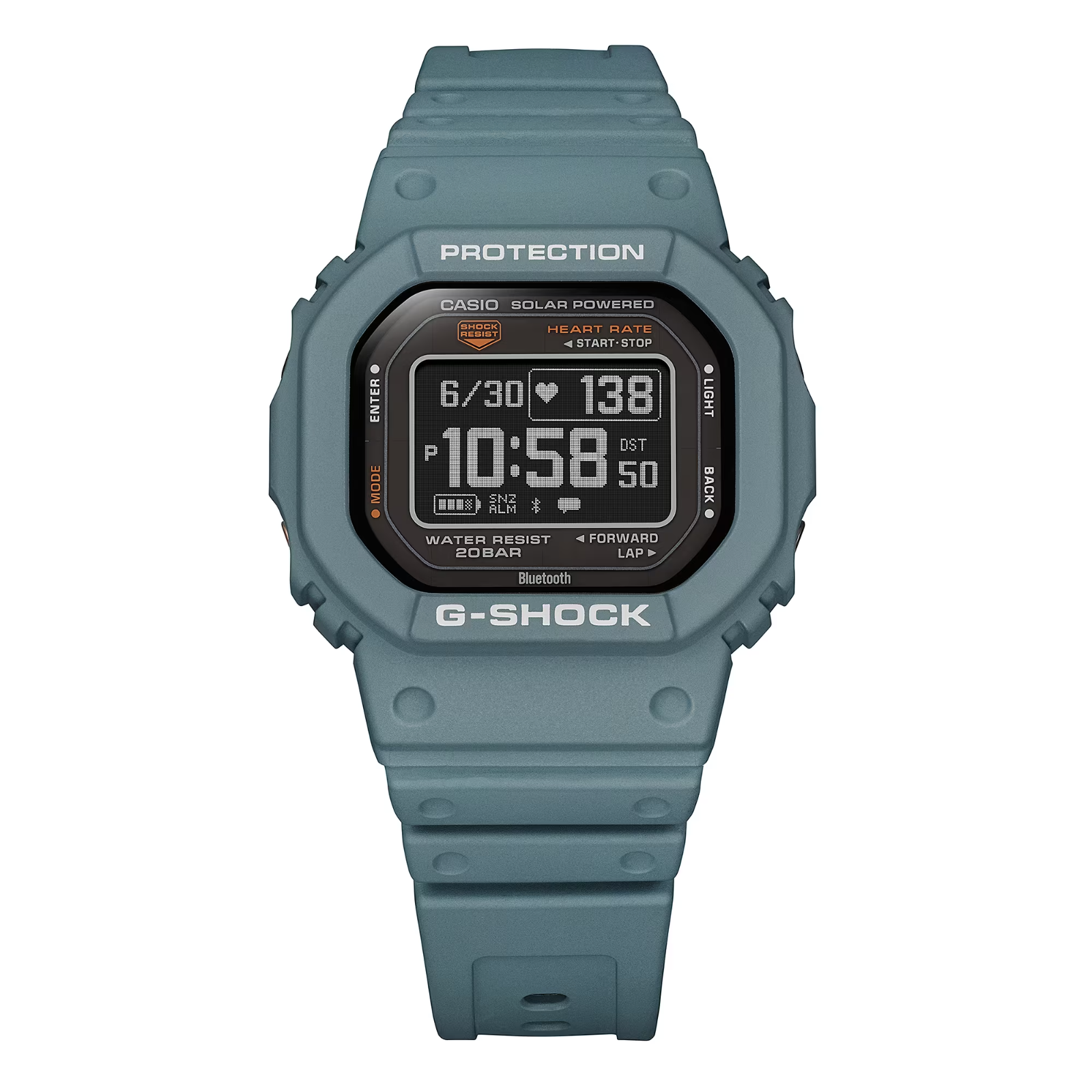 Pre-owned Casio G-shock Dw-h5600-2jr Bluetooth Solar Men Watch Heart Rate Mobile Link 2023