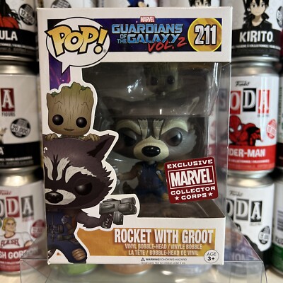 Funko POP! Rocket with Groot 211 Marvel Collector Corps Guardians of the Galaxy