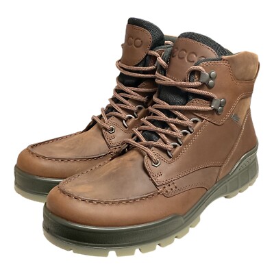 ECCO Men's Track 25 Gore-Tex Bison Brown Leather Moc Toe Boots EU 43 / US 9/9.5