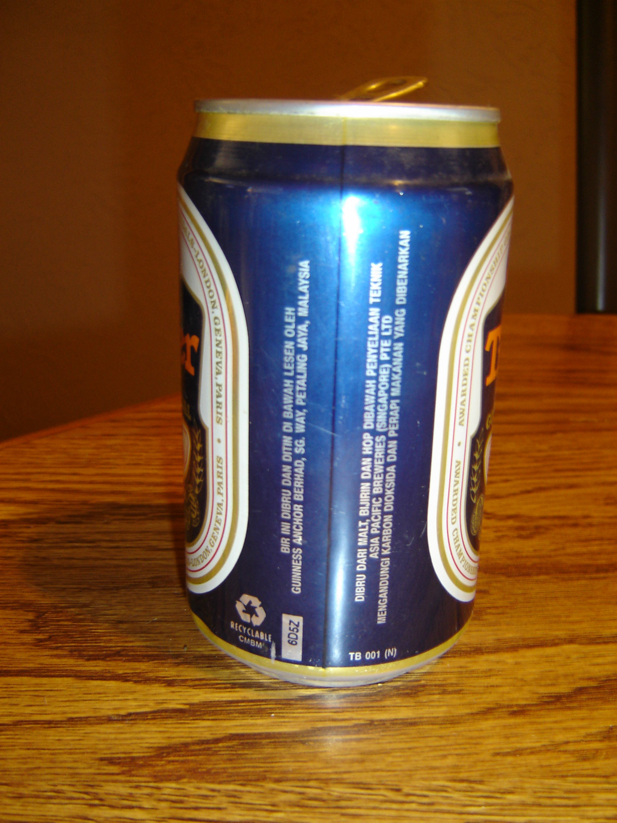 Tiger Gold Medal Lager Malaysia Old Beer Can