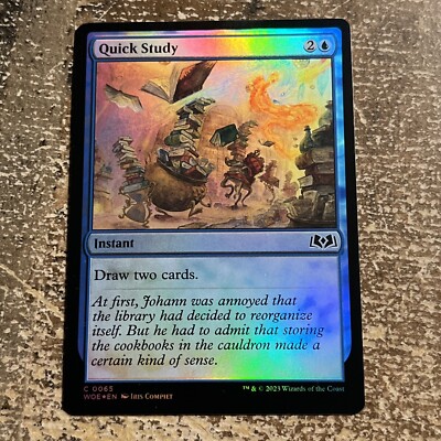MTG Wilds of Eldraine Quick Study Foil C WOE 0065
