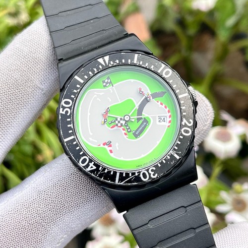 Vintage Seiko Honda F-1 Car Racing Track Dial Japan Men's