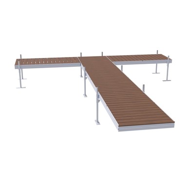 24' Harbor Mate T-Style Dock - Cedar Vinyl Decking