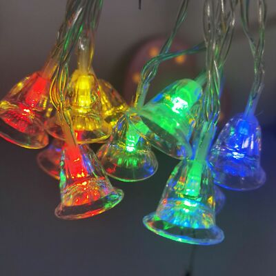 19.7ft LED Bell Lights String Lights Waterproof Multicolor Christmas Light Decor