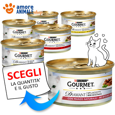 PURINA Cat GOURMET Diamant → CARNI Squisite - 85 gr - GUSTI MISTI - Per Gatto