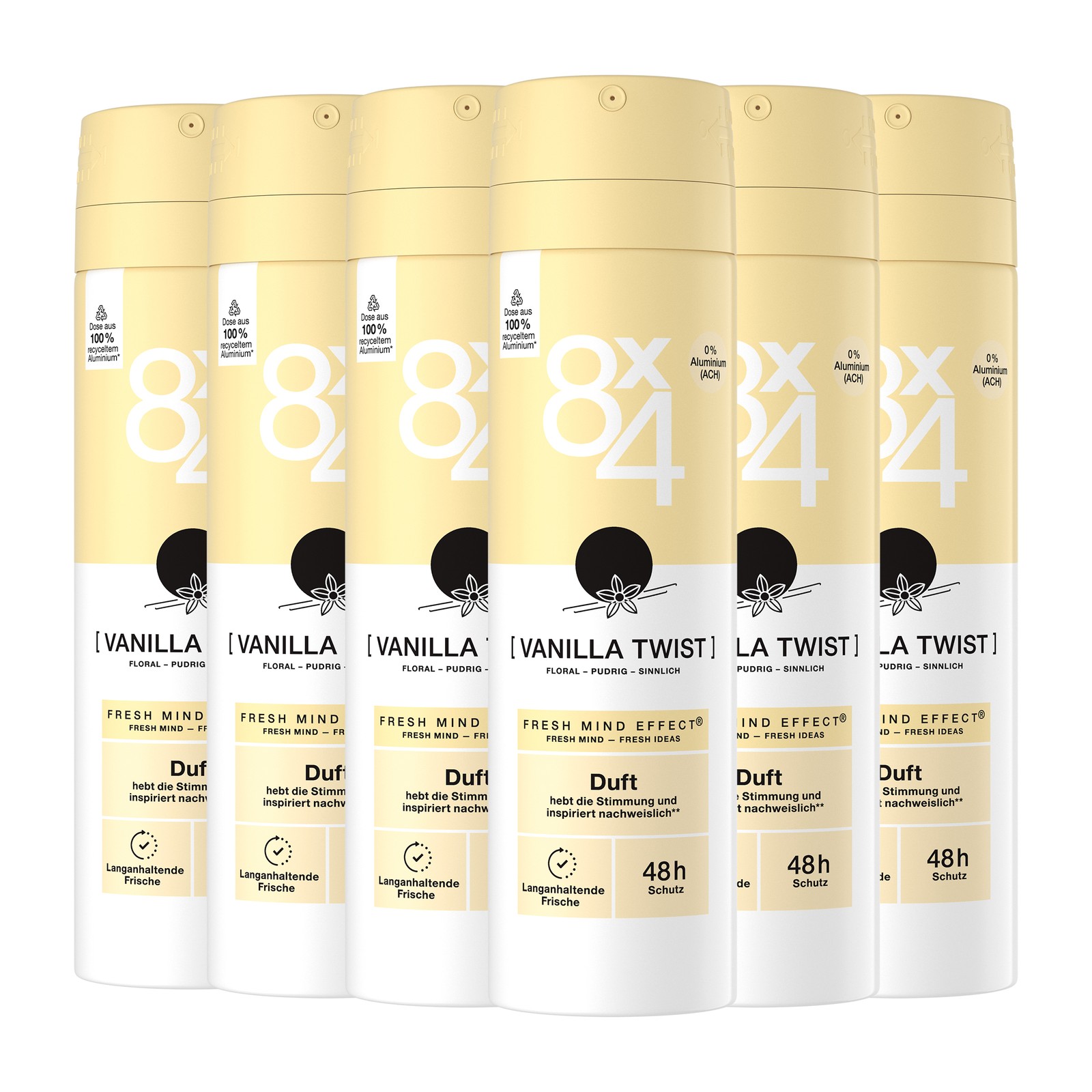8x4 Deo Spray Vanilla Twist 6 x 150ml - Bild 1 von 3