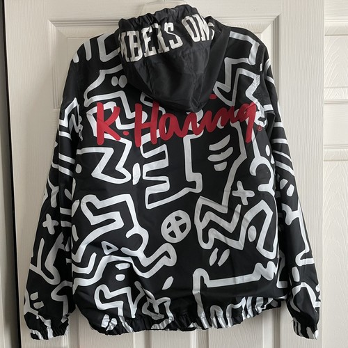 Keith Haring×Menbars Onlyコラボナイロンジャケット黒　M MembersOnly-MK090003-BLK-M-