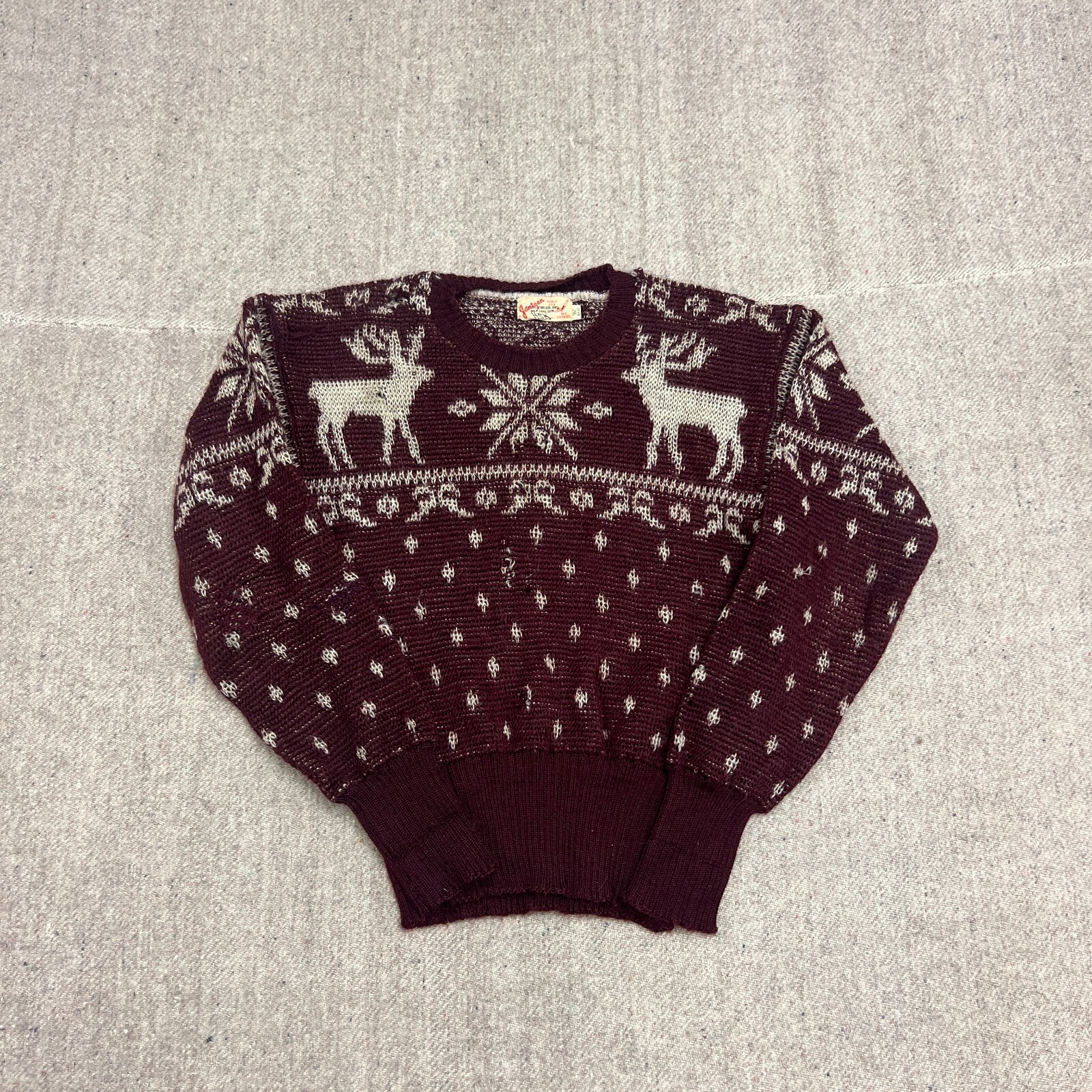 40-50's USA vintage『jantzen』sweater Vintage 1940's “jantzen” Wings Feather Design Wool