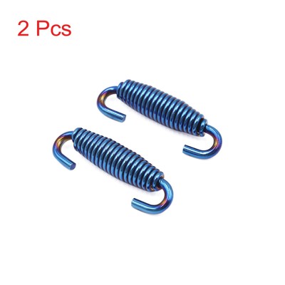 2pcs Blue Exhaust Muffler Deadener Springs Strainer for Motorcycle