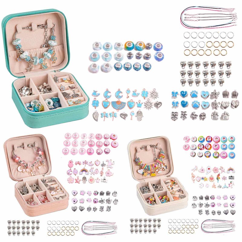 Bracelet Making Kit for Girls Gift DIY Charm Bracelets Kit Jewelry Crafts Set
