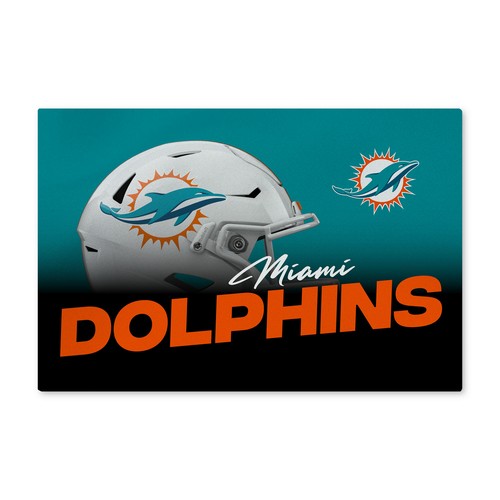 Моющийся коврик для пола Northwest NFL Miami Dolphins Headspace, 20 x 32