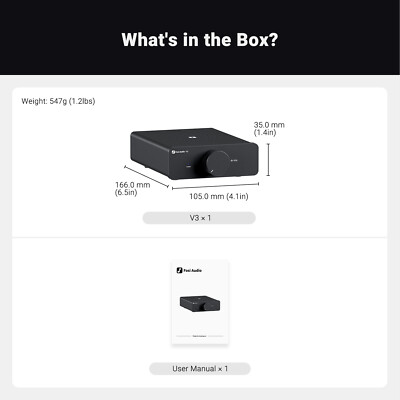 Fosi Audio V3 TPA3255 Verstärker HiFi 48V/32V 2 Kanal Audio Stereo Lautsprecher