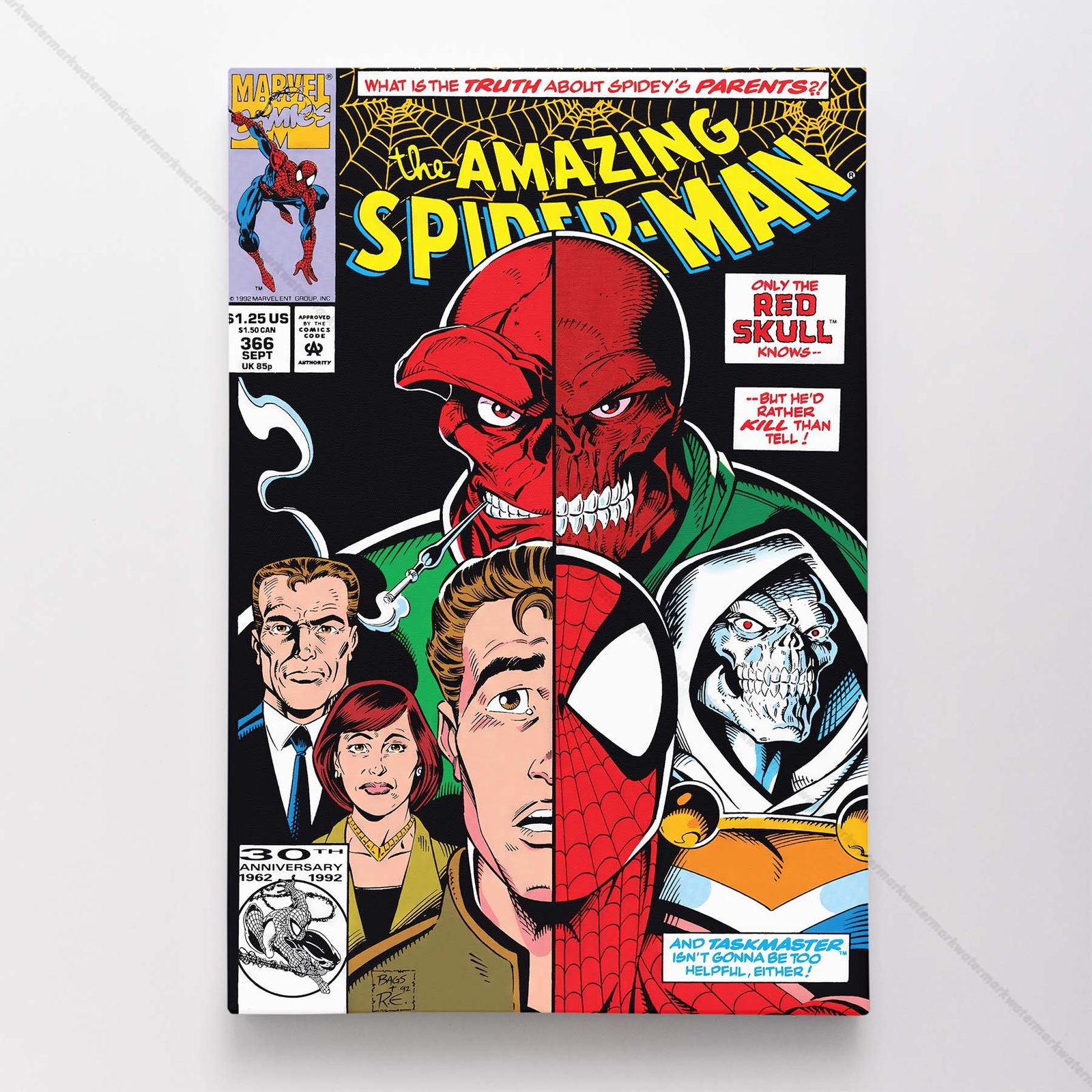 The Amazing Spider-Man #366 Poster Canvas Spiderman Marvel Comic Book Print