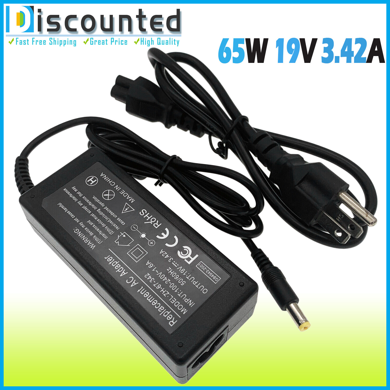 Charger For Acer Aspire 5335 5516 5517 5532 Power Supply Cord