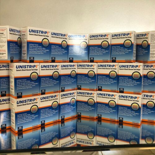 Unistrip 1 Blood Glucose Test Strips 1200 Qty.  Exp 05/2025. Free shipping  
