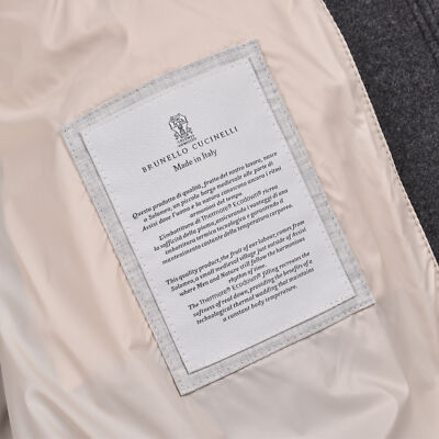 Pre-owned Brunello Cucinelli Men's Two Tone Down Filled Bomber Style Jacket Size Medium