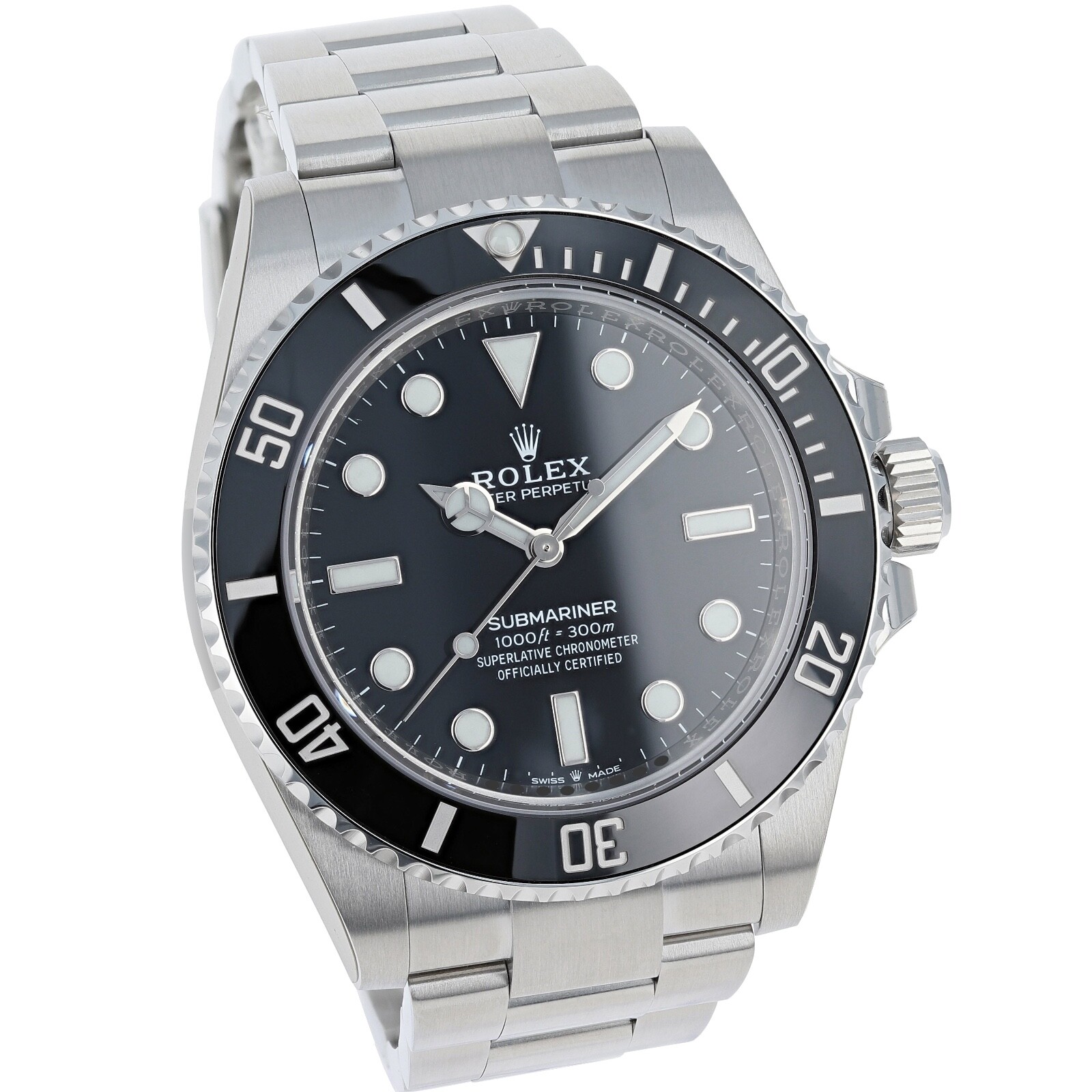 Pre-owned Rolex Submariner 124060 Black Stickers 2024 Oyster Steel 41 Mm