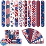Dminya 50 Pcs Slap Bracelets for Kids 4th of July Slap Bracelets Bulk Snap Bracelet Party Supplies Favors Classroom Prizes Exchanging Gifts