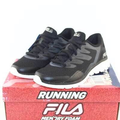 FILA mens athletic lace up multi shoe sizes black Memory Countdown 9 fabric NEW