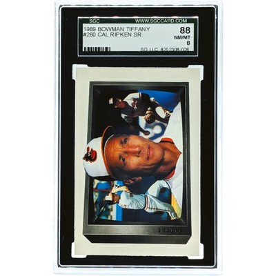 Cal Ripken Sr. #260 - 1989 Bowman Tiffany Baseball - SGC 8 - Baltimore Orioles