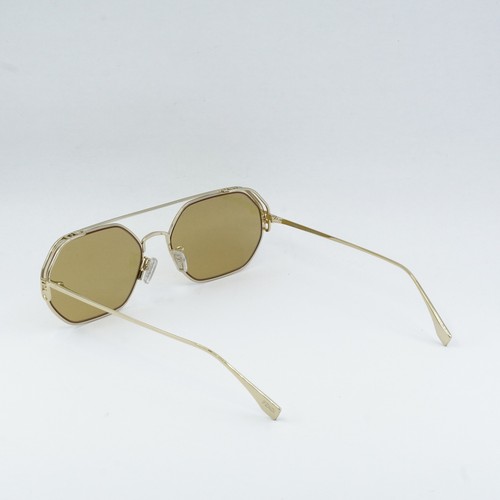 Pre-owned Fendi Fe40039u 10l Gold/yellow Mirror 57-17-135 Sunglasses Authentic