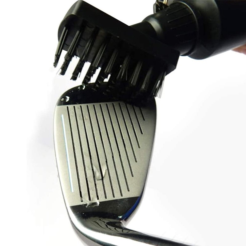 Golf Club Ball Cleaning Brush Washer Cleaner Clip w/ Refillable Water Bottle