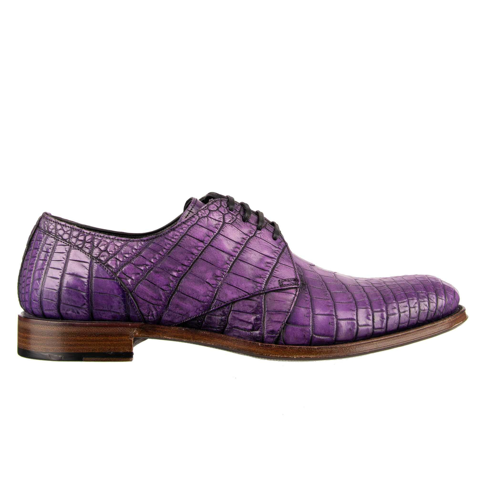 

Dolce - Gabbana Туфли дерби из крокодиловой кожи Napoli Good Year Purple 08843, Фиолетовый