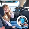 Poraxy Car Fan, 12V Cooling Fans for Backseat for Kids, Headrest 360 Degree Rotatable Dual Head Back Seat Stepless Speed Vehicles Rear Seat Air Fan for Sedan SUV RV